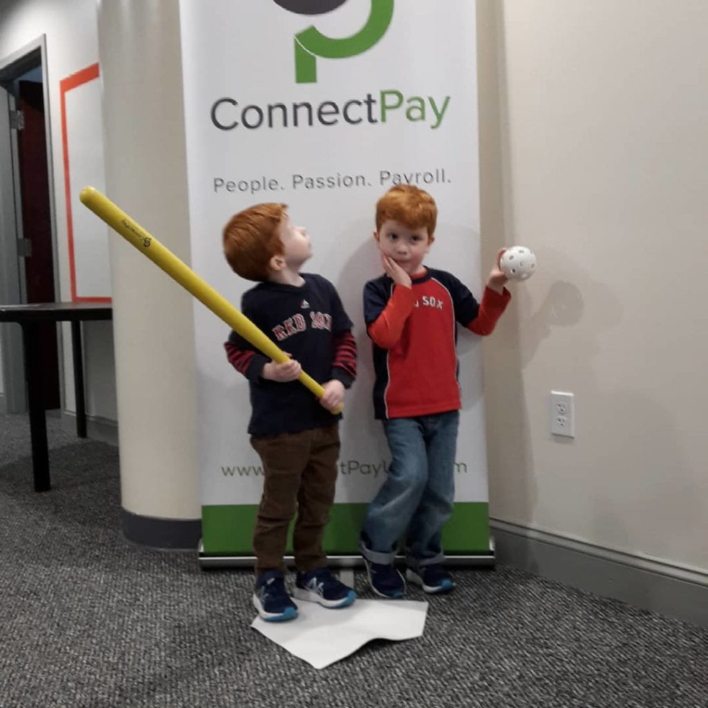 These guys just turned 5 and came by the office to celebrate #openingday of the #redsox #Gosox !!!! #MA #mlb #baseball | ConnectPay
