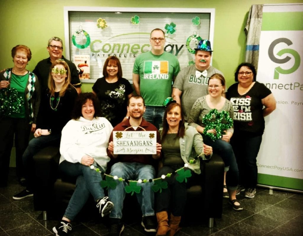 Happy St Patricks Day from our Foxboro office! We love going green! #stpatricksday #MA | ConnectPay