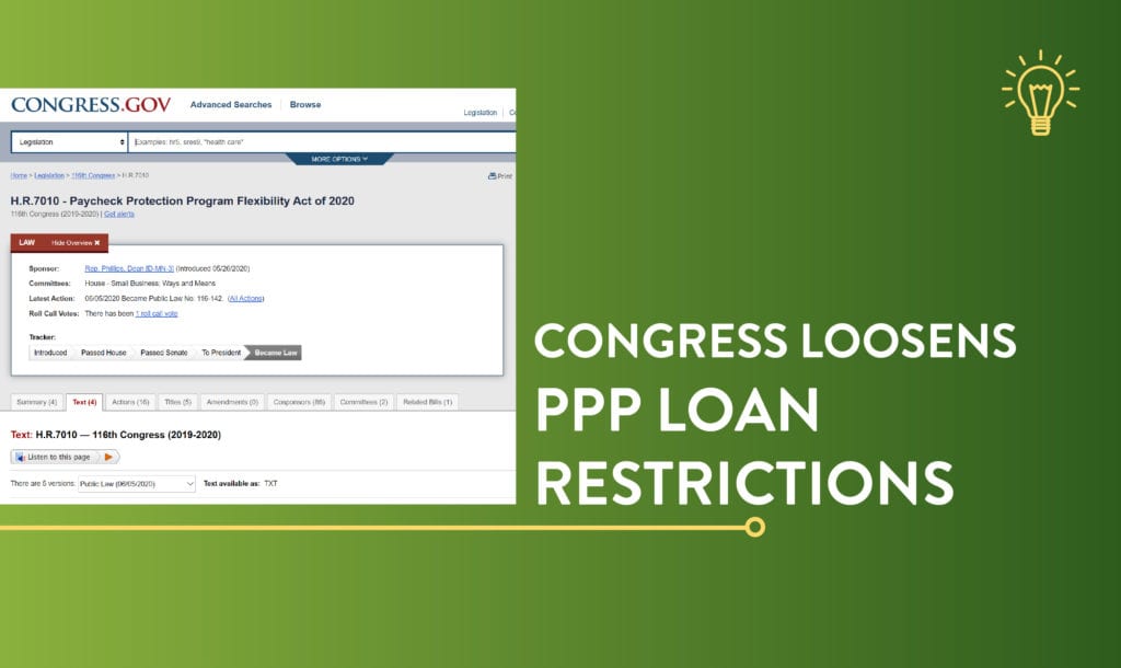 Congress Loosens PPP Loan Restrictions | ConnectPay