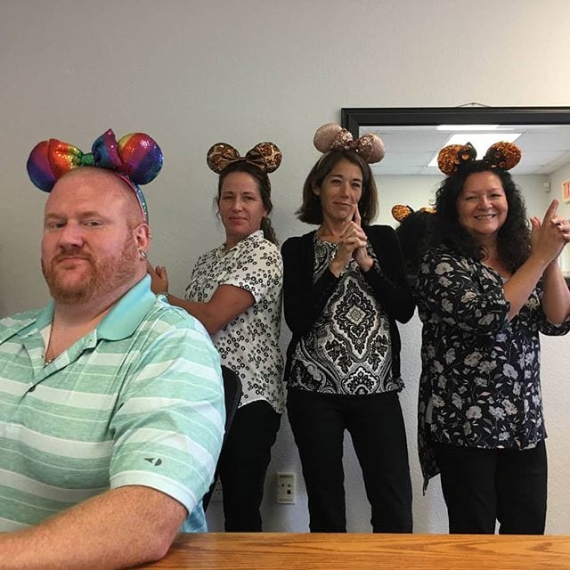 Our awesome Florida team rocking it in mouse ears... Charlie's Angel style!