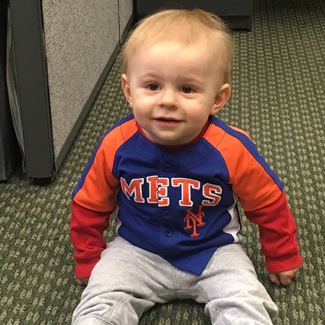 Our littlest Mets fan here at ConnectPay is all decked out! GO METS!!! . #mets #mlb #baseball #CT #connectedpayroll | ConnectPay